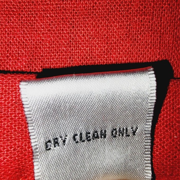 Baxter and Wells Women 12 Long Linen Blend Lined Zip Back Slit Pencil Red Skirt - Picture 7 of 10